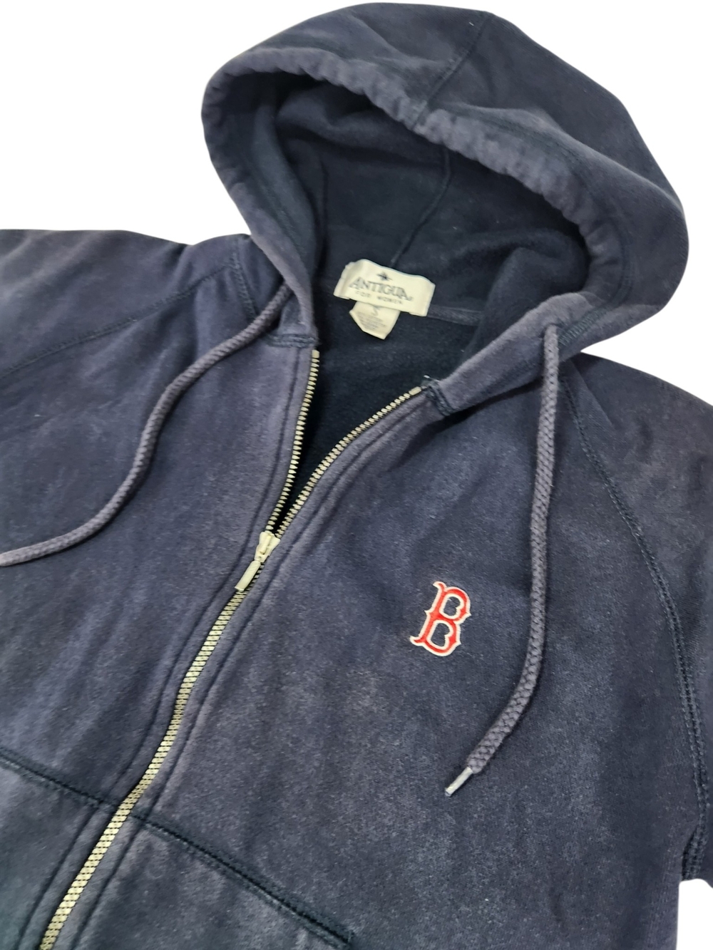 Antigua Boston Red Sox Women’s Small XS Full Zip Hoodie Faded Navy MLB Baseball - Picture 10 of 13